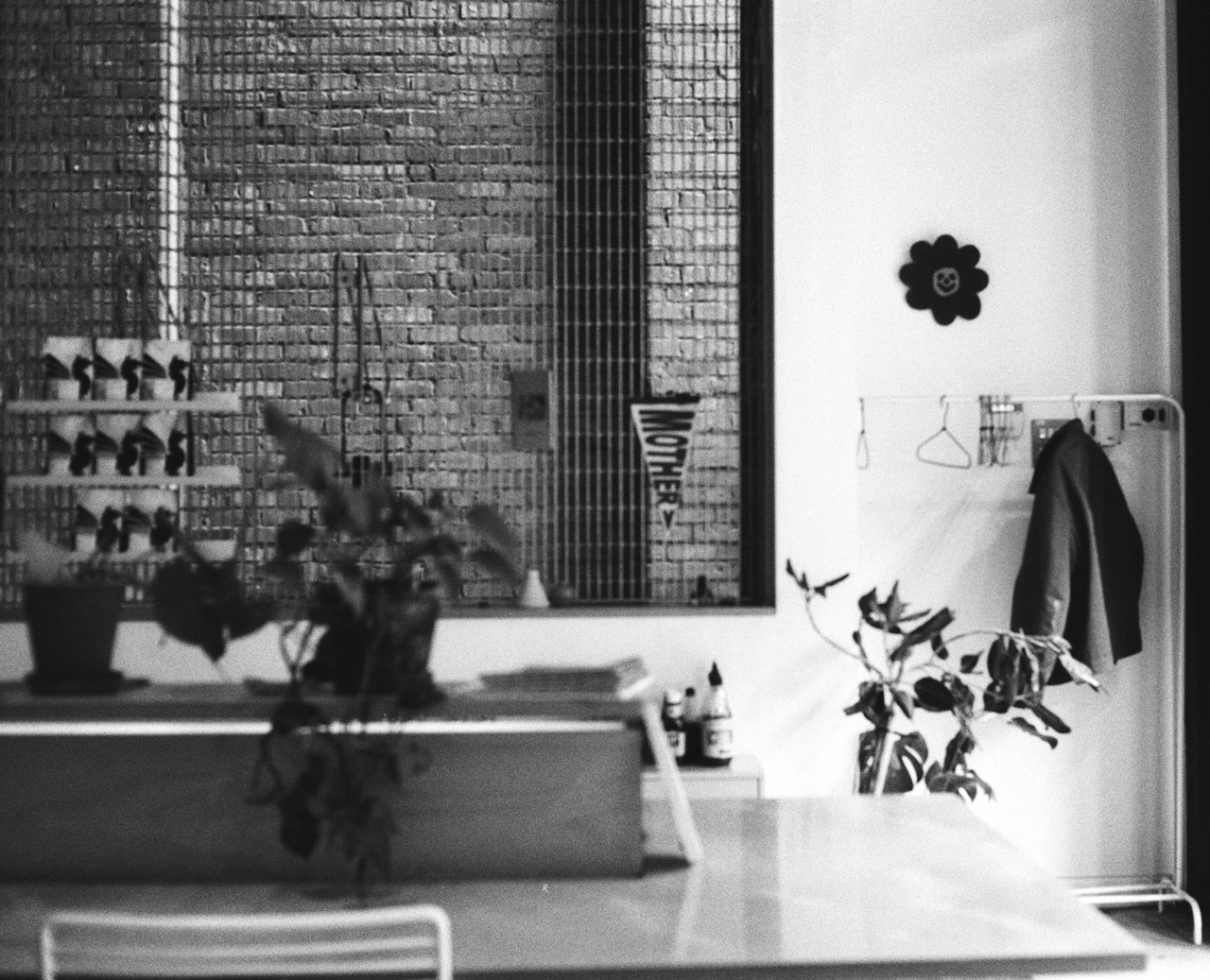 Coffee shop interior with modern chairs
